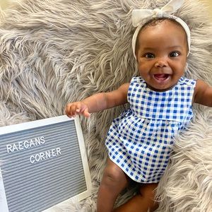 Gingham pattern dress